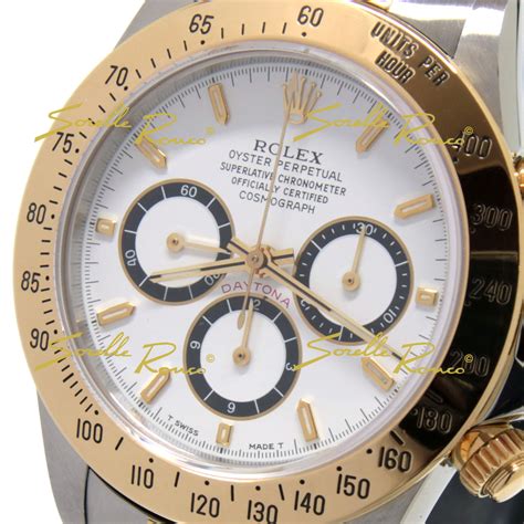 rolex daytona acciaio quadrante bianco usato